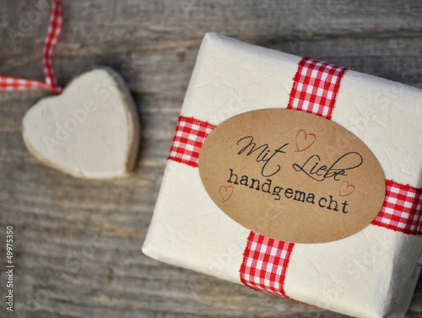 Obraz Geschenk - Mit Liebe handgemacht