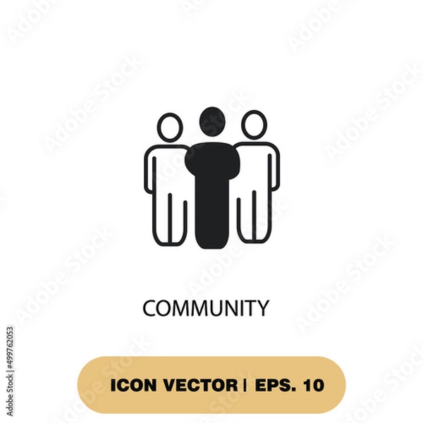 Fototapeta community icons  symbol vector elements for infographic web