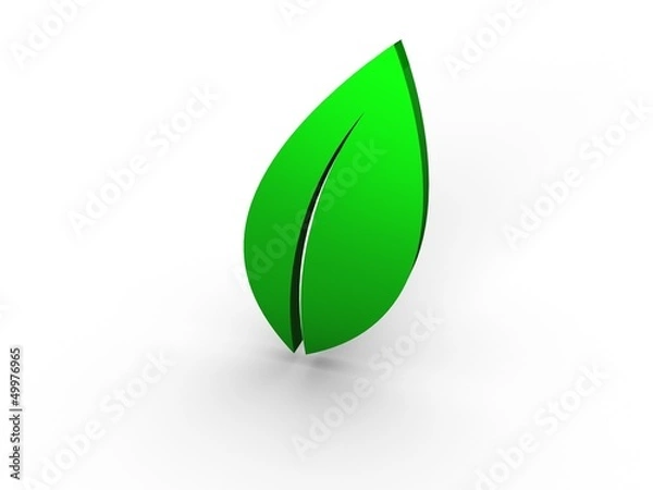 Obraz logo bio nature grün blatt