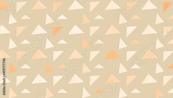 Fototapeta オレンジの三角形のパターンイラスト