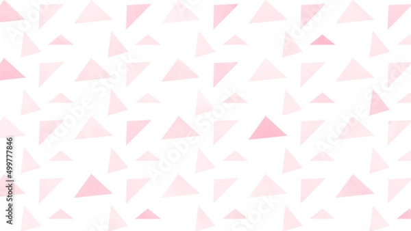 Fototapeta ピンクの三角形のパターンイラスト
