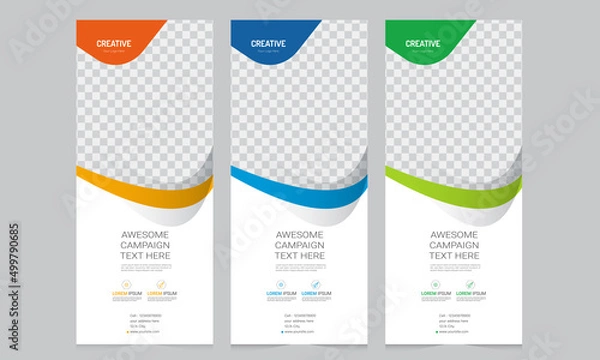 Obraz Roll up banner vector template