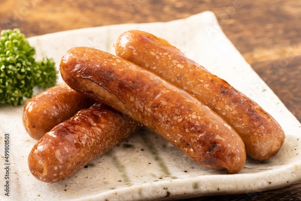 Fototapeta 大豆ミート　ウィンナーソーセージ