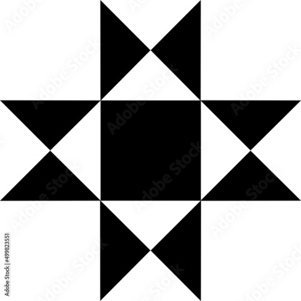 Obraz Barn quilt symbol icon