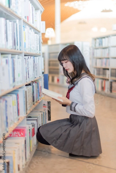 Obraz 図書館でのひととき