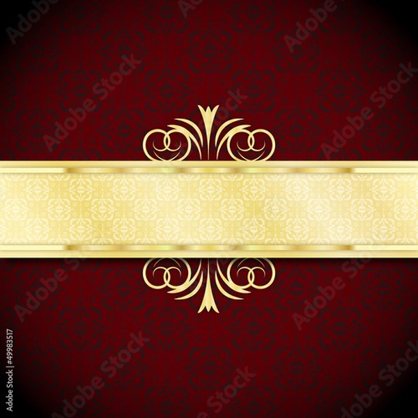 Obraz eleganckie złotoczerwone tło