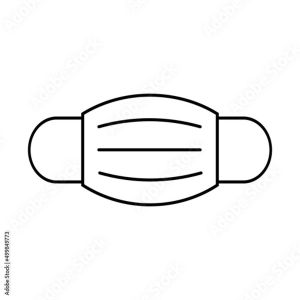 Fototapeta Medical Face Mask icons. Simple thin line signs with people wearing protection masks. 