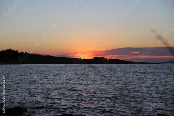 Obraz sunset over the river