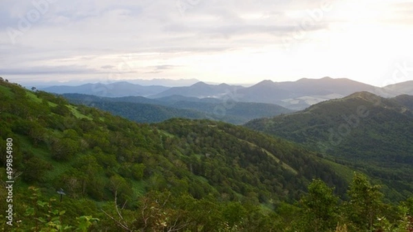 Fototapeta 早朝のトマム山からの眺め