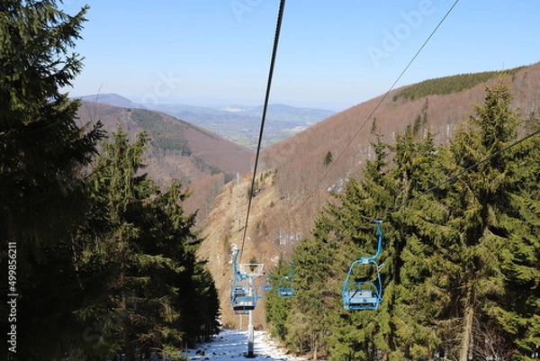 Obraz car in the mountains