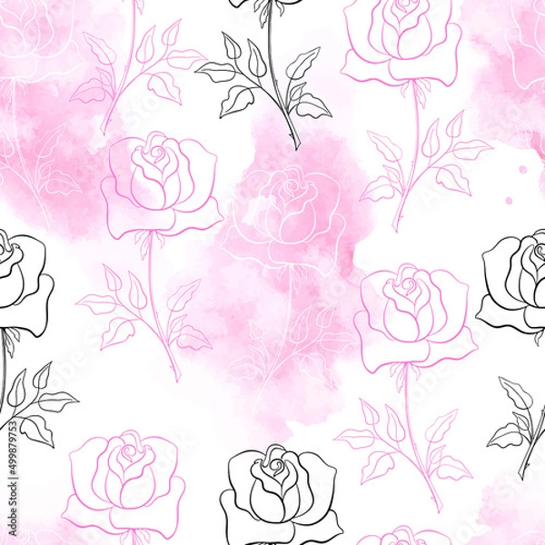 Fototapeta Floral Seamless Pattern.
