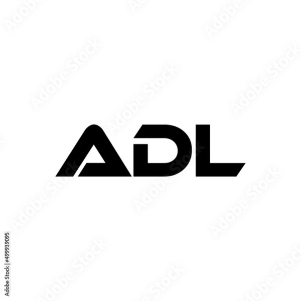 Fototapeta ADL letter logo design with white background in illustrator, vector logo modern alphabet font overlap style. calligraphy designs for logo, Poster, Invitation, etc.