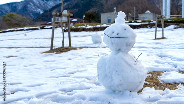 Obraz 養老の滝 雪だるま