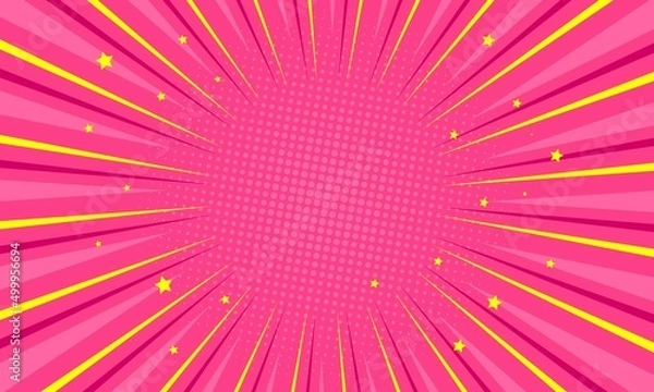 Fototapeta Comic cartoon pink abstract background