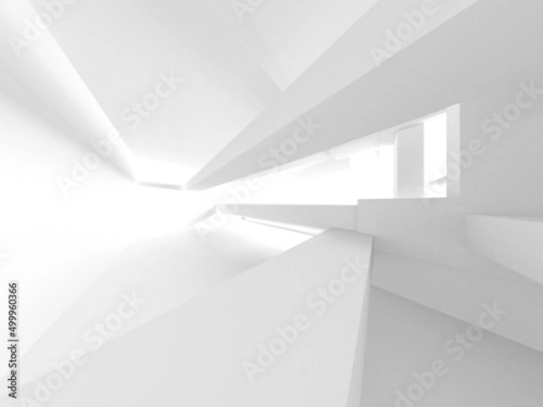 Fototapeta Abstract White Architecture Design Concept