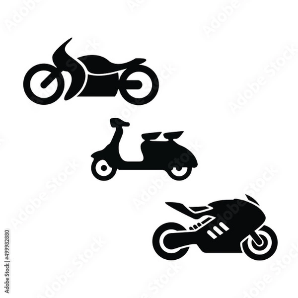 Obraz bike icon silhouette vector
