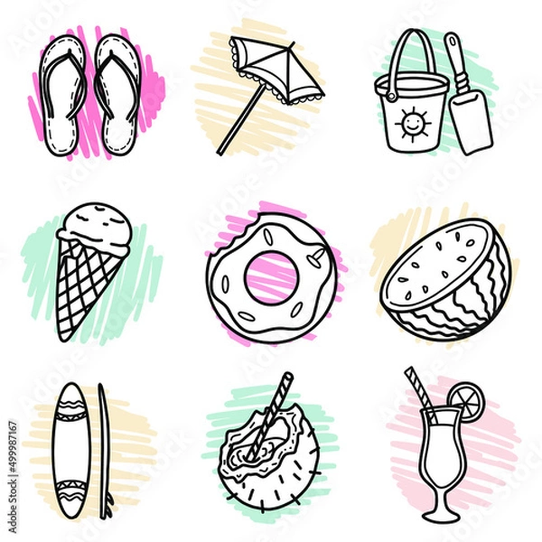Obraz set of icons