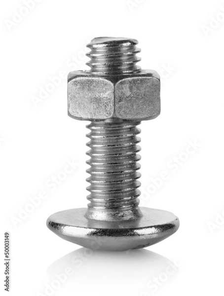 Fototapeta Large bolt and nut