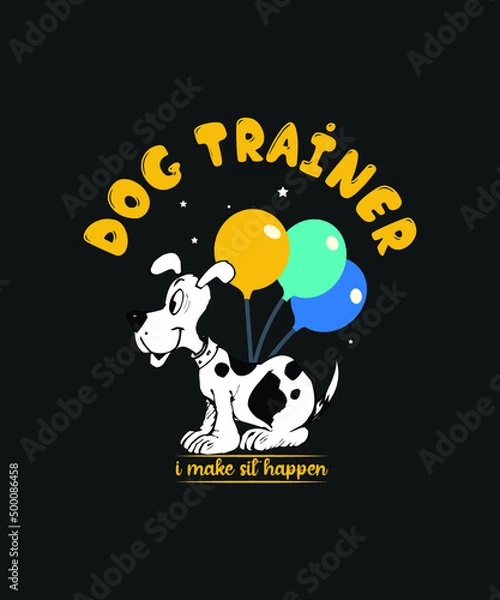 Obraz Dog Trainer T-shirt Design Vector