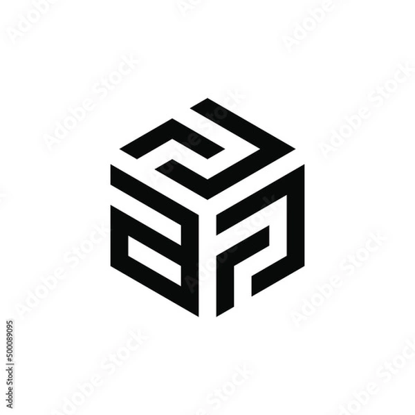 Fototapeta pap cube logo template design for business of financial consulting