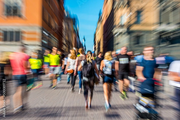 Fototapeta Motion blur crowded 