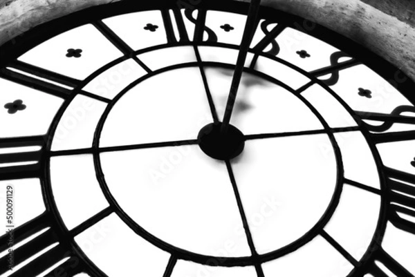 Fototapeta Large clock from inside