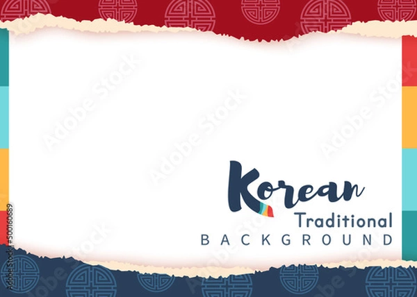 Fototapeta Vector of traditional Korean background