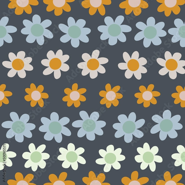 Obraz playful flower stripe seamless pattern