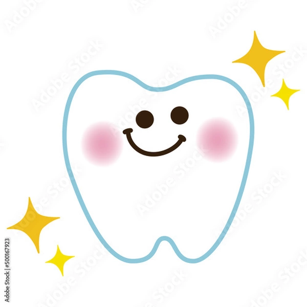 Obraz ピッカピカで嬉しい歯のイラスト