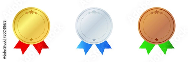 Fototapeta 메달 뺏지 라벨_금,은,동 set 2204-B02