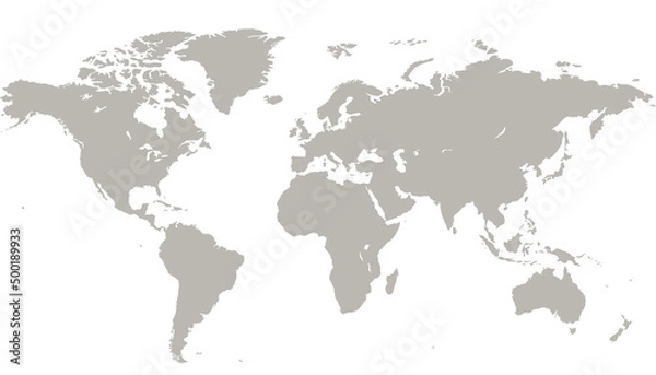 Fototapeta World map. Color vector modern.	