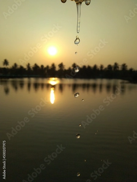 Obraz sunset on the river