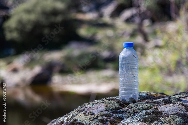 Fototapeta Rubbish in nature is taking over nature