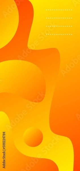 Fototapeta Orange wallpaper. Abstract blue gradient wallpaper with beautiful fluid shapes. Light orange abstract background with geometric elements.