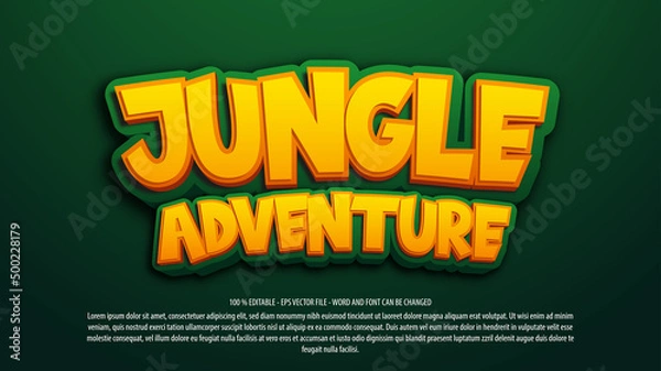 Obraz Jungle adventure 3d style text effect