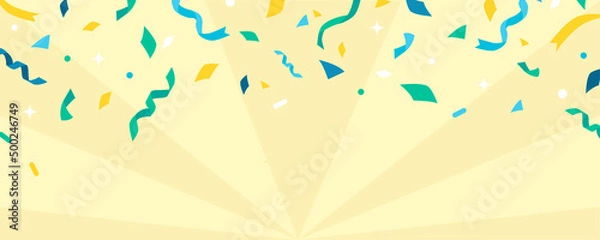 Obraz カラフル・可愛い紙吹雪のベクターフレーム素材