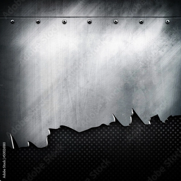 Obraz cracked metal plate
