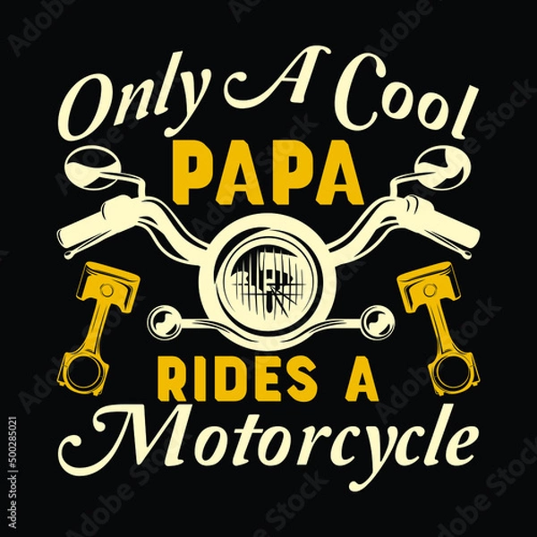 Obraz Custom motorbike vintage monochrome badge with motorcycle on dark and light backgrounds isolated vector illustration images