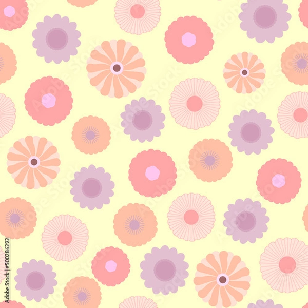 Obraz pattern with geometric flowers