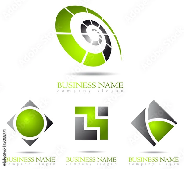 Obraz Business logo green design