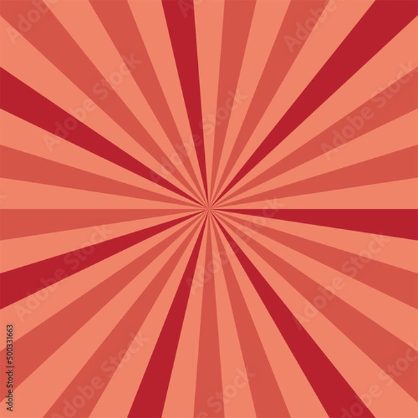 Fototapeta 赤いマルチカラー放射状のストライプ背景素材