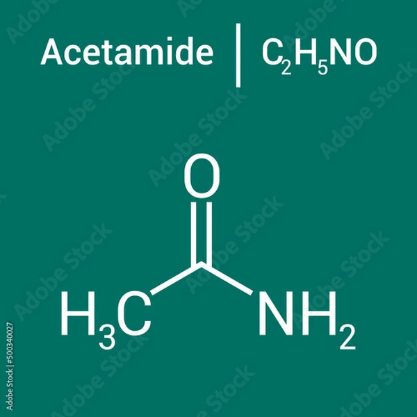 Fototapeta chemical structure of Acetamide (C2H5NO)