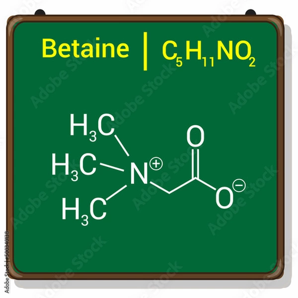 Fototapeta chemical structure of Betaine (C5H11NO2)