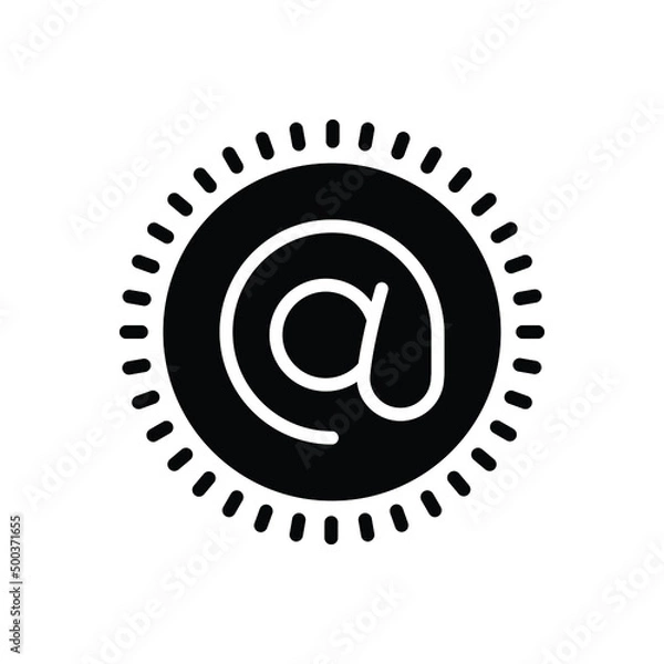 Fototapeta Black solid icon for mention