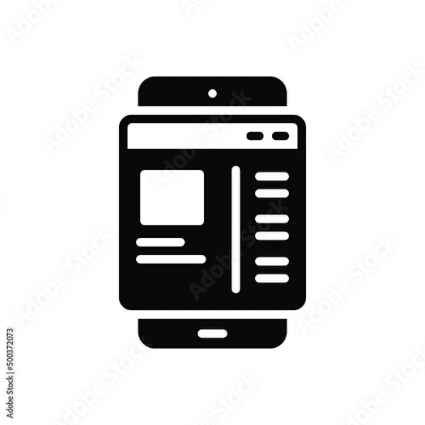 Fototapeta Black solid icon for post content