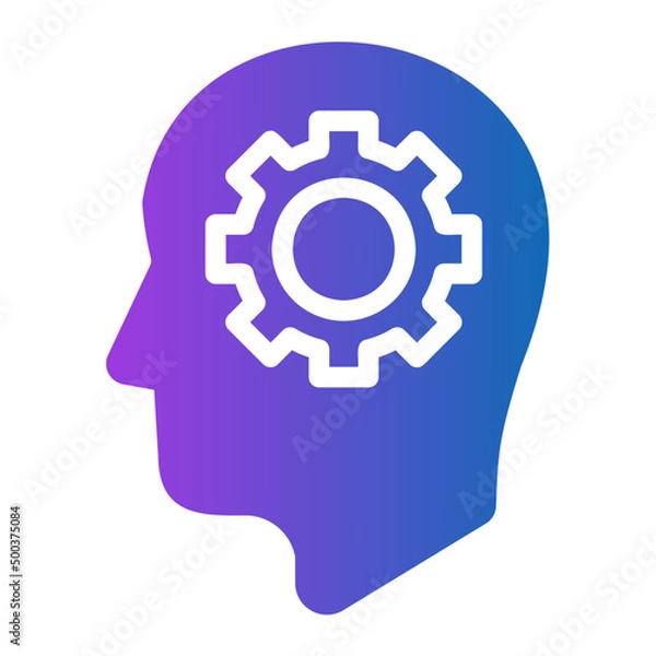 Fototapeta thinking gradient icon