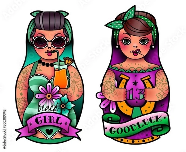 Obraz Russian dolls tattoo