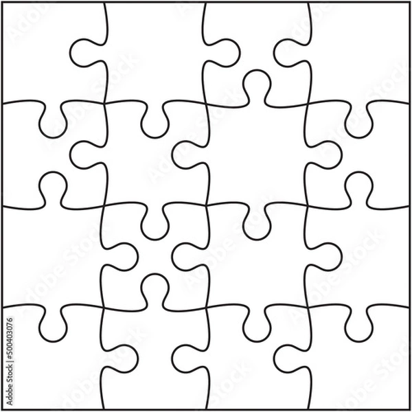 Fototapeta Jigsaw puzzle vector