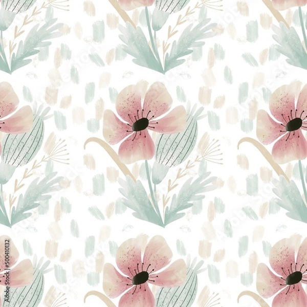 Fototapeta seamless floral pattern