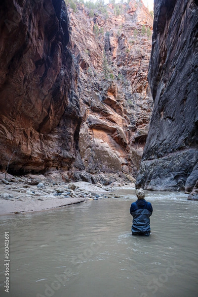 Obraz waterfall in the canyon